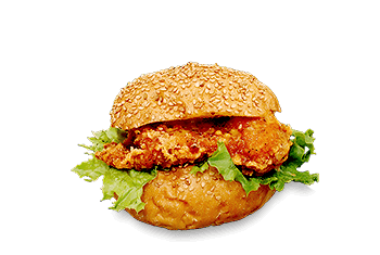 フライドチキンバーガー（ハニーマスタード添え）